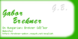 gabor brekner business card